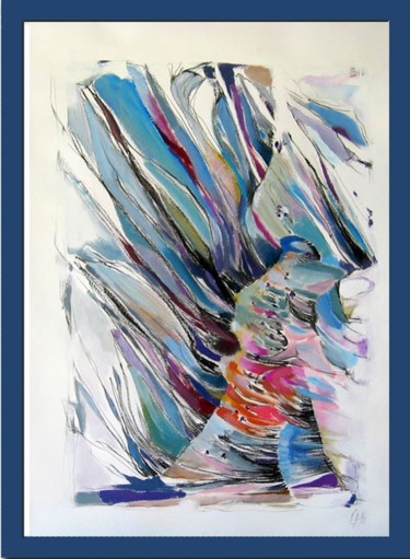 Peinture intitulée "Cinque Terre -Roche…" par Gérard Esquerre, Œuvre d'art originale, Acrylique Monté sur Carton