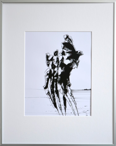 "Bains de mer" başlıklı Resim Gérard Esquerre tarafından, Orijinal sanat, Mürekkep Karton üzerine monte edilmiş