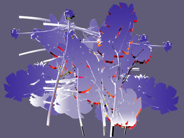Arts numériques intitulée "Automne-Hiver" par Gérard Esquerre, Œuvre d'art originale, Peinture numérique Monté sur Aluminium