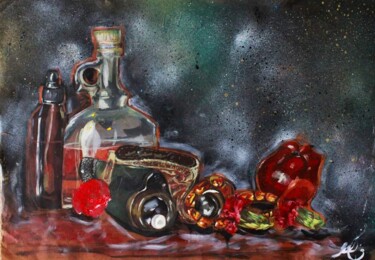"Natürmort 3" başlıklı Resim Esra Nişancı tarafından, Orijinal sanat, Guaş boya