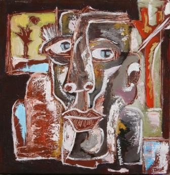 Painting titled "Homme de  campagne…" by Essebe, Original Artwork