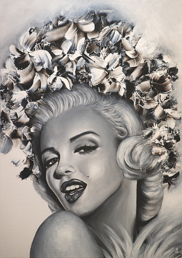 「"Marilyn"」というタイトルの絵画 Estelle Barbetによって, オリジナルのアートワーク, アクリル