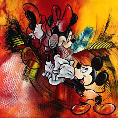 Painting titled ""Souris à la vie !"" by Estelle Barbet, Original Artwork, Acrylic