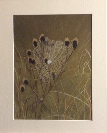 Dessin intitulée "Toile d'araignée" par Etienne Guérinaud, Œuvre d'art originale, Pastel
