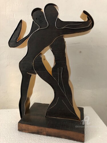 Sculptuur getiteld "Petit couple dansant" door Étienne Dupé, Origineel Kunstwerk, Aluminium