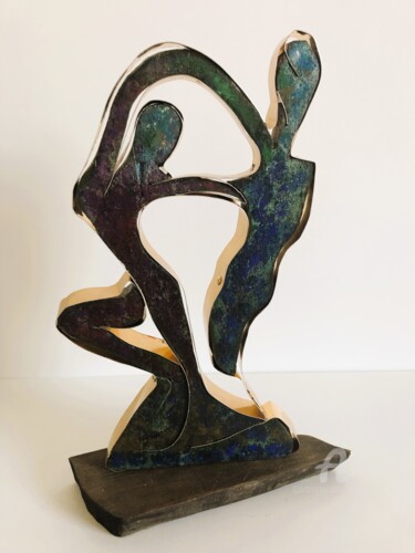 Skulptur mit dem Titel "Danseurs de rock" von Étienne Dupé, Original-Kunstwerk, Aluminium