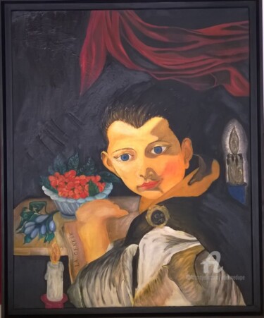 Painting titled "La genèse" by Étienne Dupé, Original Artwork, Oil