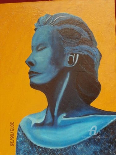 "Femme bleu" başlıklı Tablo Étienne Dupé tarafından, Orijinal sanat, Petrol