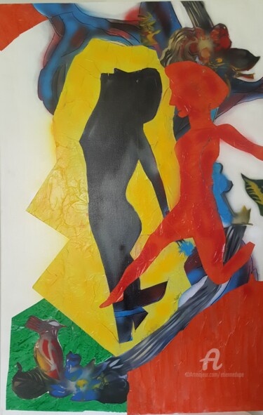 Peinture intitulée "Mouvement I" par Étienne Dupé, Œuvre d'art originale, Acrylique
