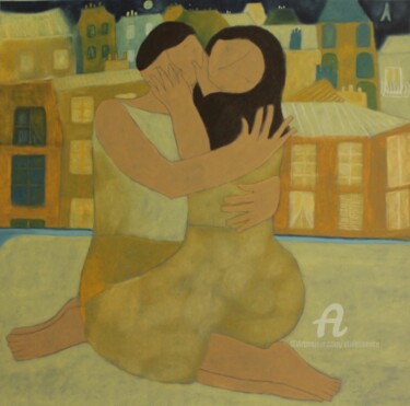 Peinture intitulée "Doux chuchotements,…" par Etolessence, Œuvre d'art originale, Pastel