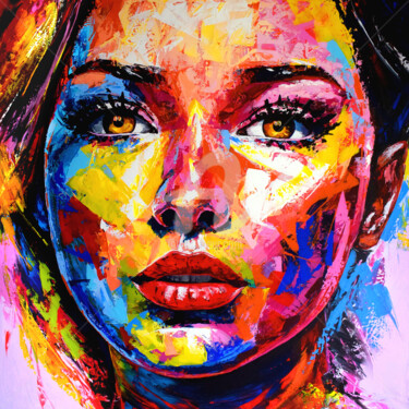 Pintura titulada "Portrait 143" por Eugen Dick, Obra de arte original, Acrílico