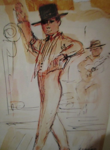 제목이 "Danseur de flamenco"인 미술작품 Eugenio Otero Vilchez로, 원작, 기름