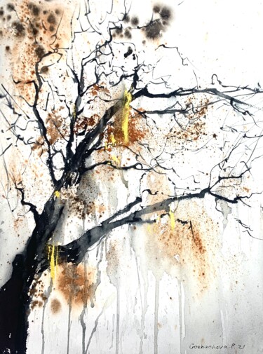 Malarstwo zatytułowany „Tree” autorstwa Eugenia Gorbacheva, Oryginalna praca, Akwarela