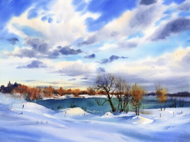 "Winter day" başlıklı Tablo Eugenia Gorbacheva tarafından, Orijinal sanat, Suluboya