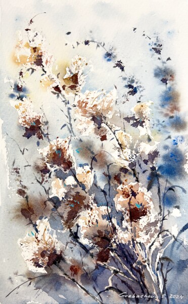 Картина под названием "Autumn bouquet" - Eugenia Gorbacheva, Подлинное произведение искусства, Акварель