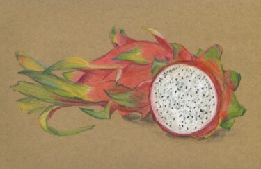 Tekening getiteld "Dragonfruit" door Eugenie Eremeichuk, Origineel Kunstwerk, Conté