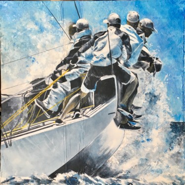 Painting titled "Skippers" by Eugenio Giaccone, Original Artwork, Acrylic