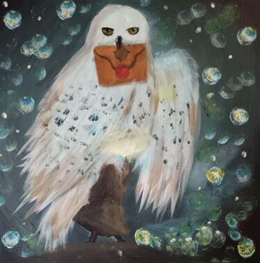 Картина под названием "Edwige" - Eva Andre, Подлинное произведение искусства, Акрил Установлен на Деревянная рама для носилок