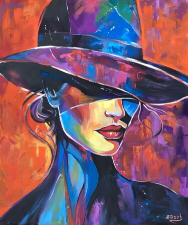 Pintura intitulada "Elegance in Shadows" por Eva Bazhenova, Obras de arte originais, Acrílico