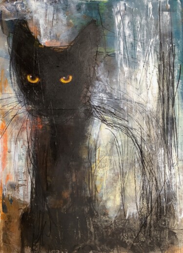 Картина под названием "INK" - Eva Fialka, Подлинное произведение искусства, Акрил