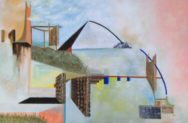 제목이 "Pays d'âge"인 미술작품 Eva Khatchadourian로, 원작, 기름 나무 들것 프레임에 장착됨