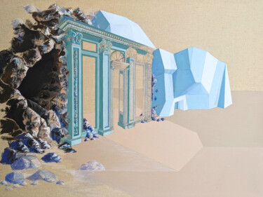 Pintura titulada "Portail" por Eva Khatchadourian, Obra de arte original, Acrílico Montado en Bastidor de camilla de madera
