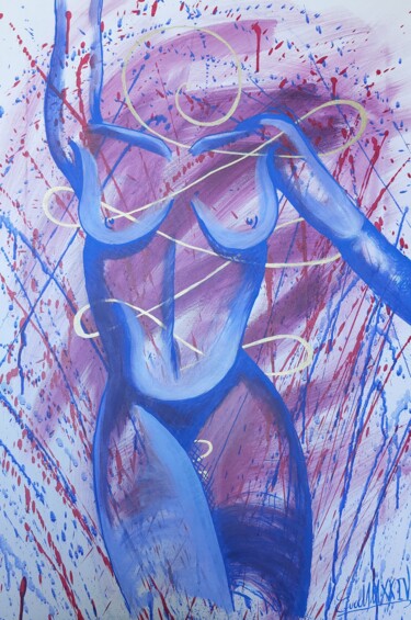 Malarstwo zatytułowany „The walk to freedom” autorstwa Eva M., Oryginalna praca, Akryl Zamontowany na Drewniana rama noszy