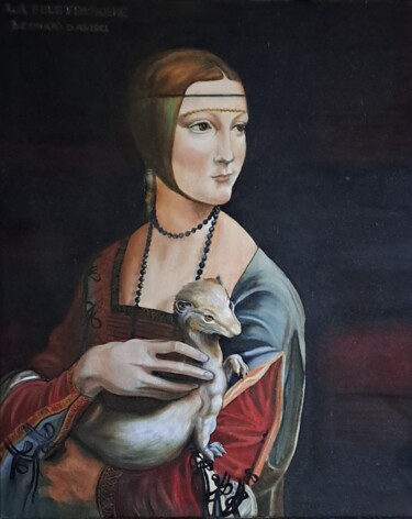 Ζωγραφική με τίτλο "REPRODUCCIÓN DE LA…" από Eva Torres, Αυθεντικά έργα τέχνης, Λάδι Τοποθετήθηκε στο Ξύλινο φορείο σκελετό