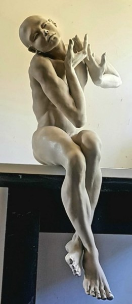 Sculptuur getiteld "Agapí (la corbeille…" door Eva Czaplicki, Origineel Kunstwerk, Klei