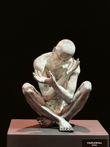 Sculpture titled "Origine ∝" by Eva Czaplicki, Original Artwork, Bronze