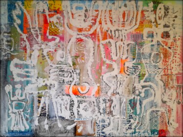 제목이 "PATTERN FREE III"인 미술작품 Eva Dahn Rubin로, 원작, 아크릴 나무 들것 프레임에 장착됨