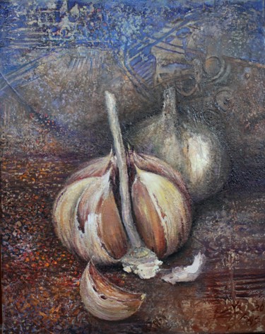 Painting titled "ANGELIUKAI" by Evaldas Semetulskis, Original Artwork, Oil