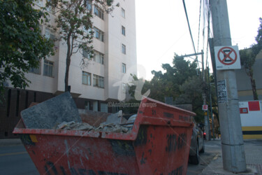 Photography titled "Rubble dumpster in…" by Elvis Vargas (evargas), Original Artwork, Digital Photography