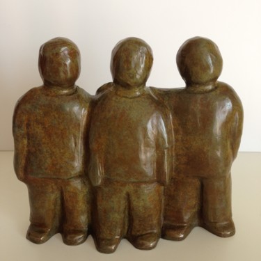 Sculptuur getiteld "3 copains 1/8" door Eva Rouwens, Origineel Kunstwerk, Bronzen