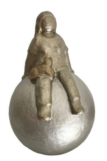 Sculptuur getiteld "My cat" door Eva Rouwens, Origineel Kunstwerk, Hars