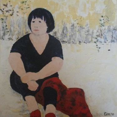 Collagen mit dem Titel "Noëlle" von Eva Rouwens, Original-Kunstwerk