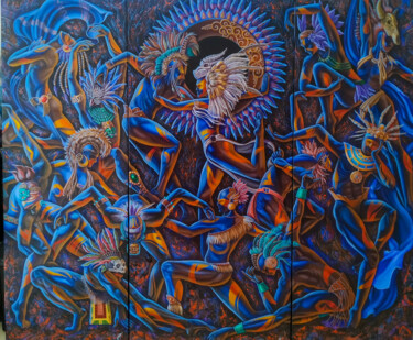 Pintura intitulada "Wild dance" por Eve Art, Obras de arte originais, Acrílico