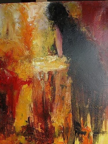 Pittura intitolato "café noir" da Eve Hernandez, Opera d'arte originale, Acrilico