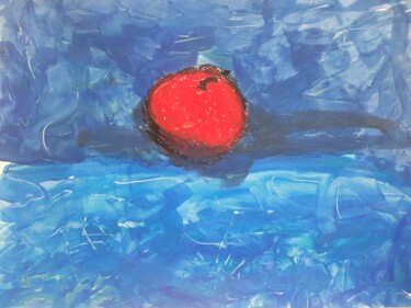 Photographie intitulée "La pomme rouge" par Eve Lambert, Œuvre d'art originale, Photographie non manipulée
