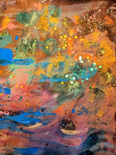 绘画 标题为“Color Drops 3” 由Eve Lambert, 原创艺术品, 水粉