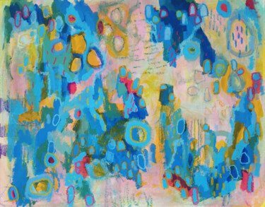 Malarstwo zatytułowany „A Little Blue 2” autorstwa Evelyn La Starza, Oryginalna praca, Akryl
