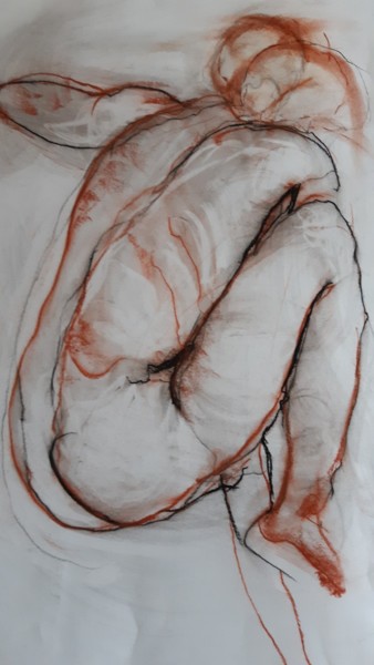 Dessin intitulée "sans titre 4" par Evelyne Cassan, Œuvre d'art originale, Pastel