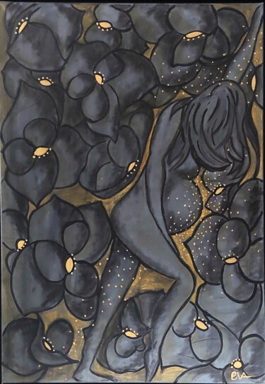 Peinture intitulée "Pas seule" par Evelyne Nantermod, Œuvre d'art originale, Acrylique