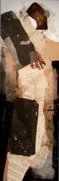 Collages intitulée "agenda 1911" par Evelyne Dominault, Œuvre d'art originale