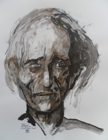 Dessin intitulée "Antonin Artaud" par Evelyne Dominault, Œuvre d'art originale, Autre