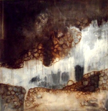 Malerei mit dem Titel "les raisins de la c…" von Evelyne Dominault, Original-Kunstwerk, Acryl