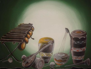 Painting titled "INSTRUMENTS" by Mayor, Original Artwork