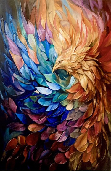 Картина под названием "Текстурная картина…" - Евгения Дувакина, Подлинное произведение искусства, Масло
