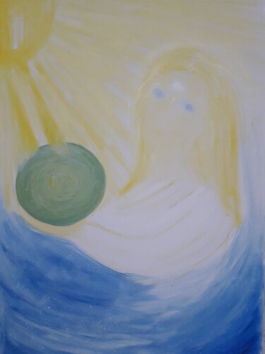 Ζωγραφική με τίτλο "Jesus holds the ear…" από Евгения Пенчева, Αυθεντικά έργα τέχνης, Λάδι