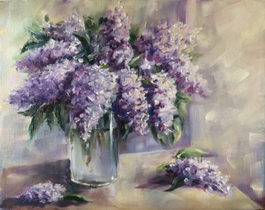 Painting titled "Spring dreams" by Evgenia Petrova, Original Artwork, Oil